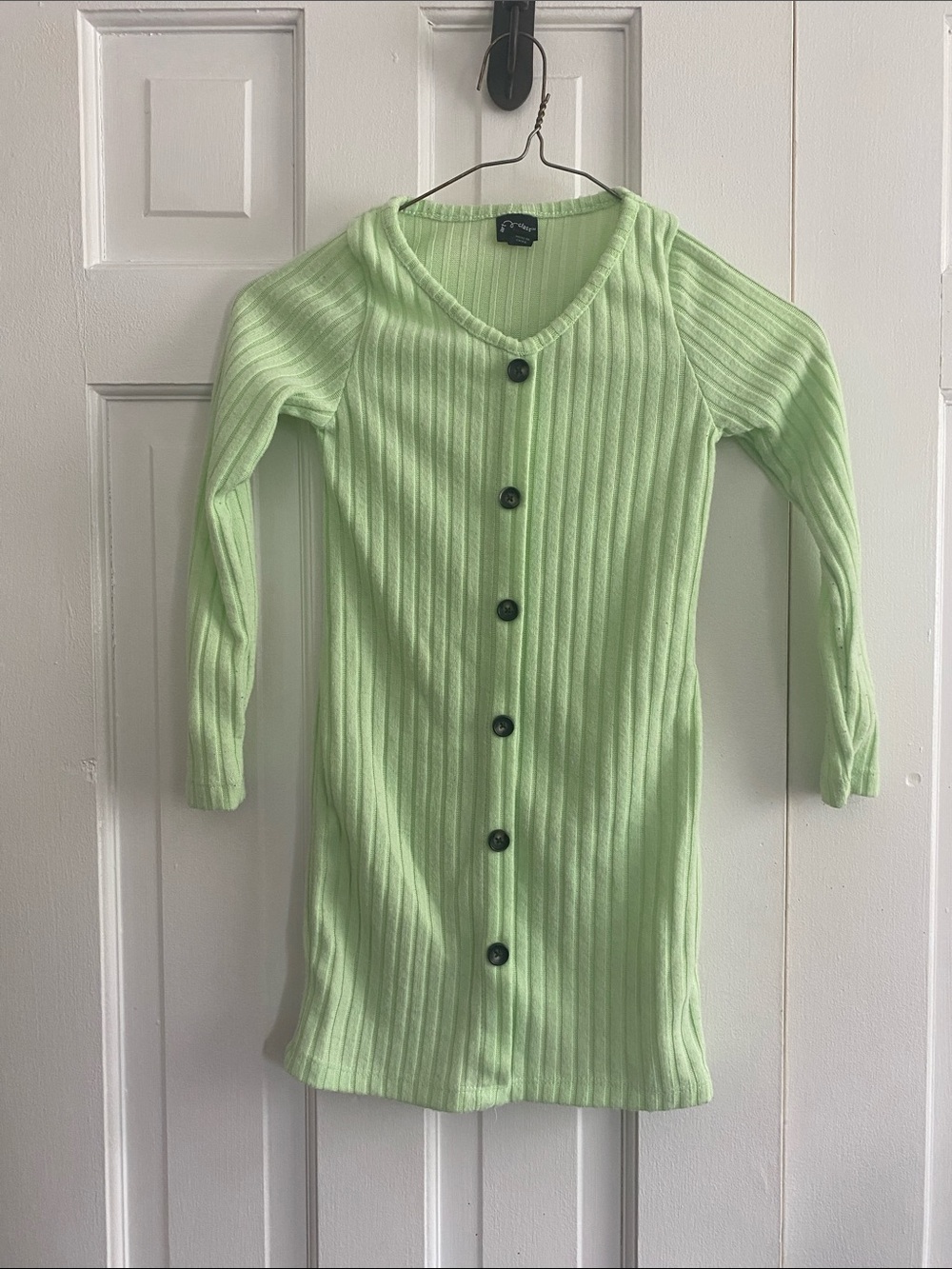 art class Light Mint Ribbed Button-Front Knit Top